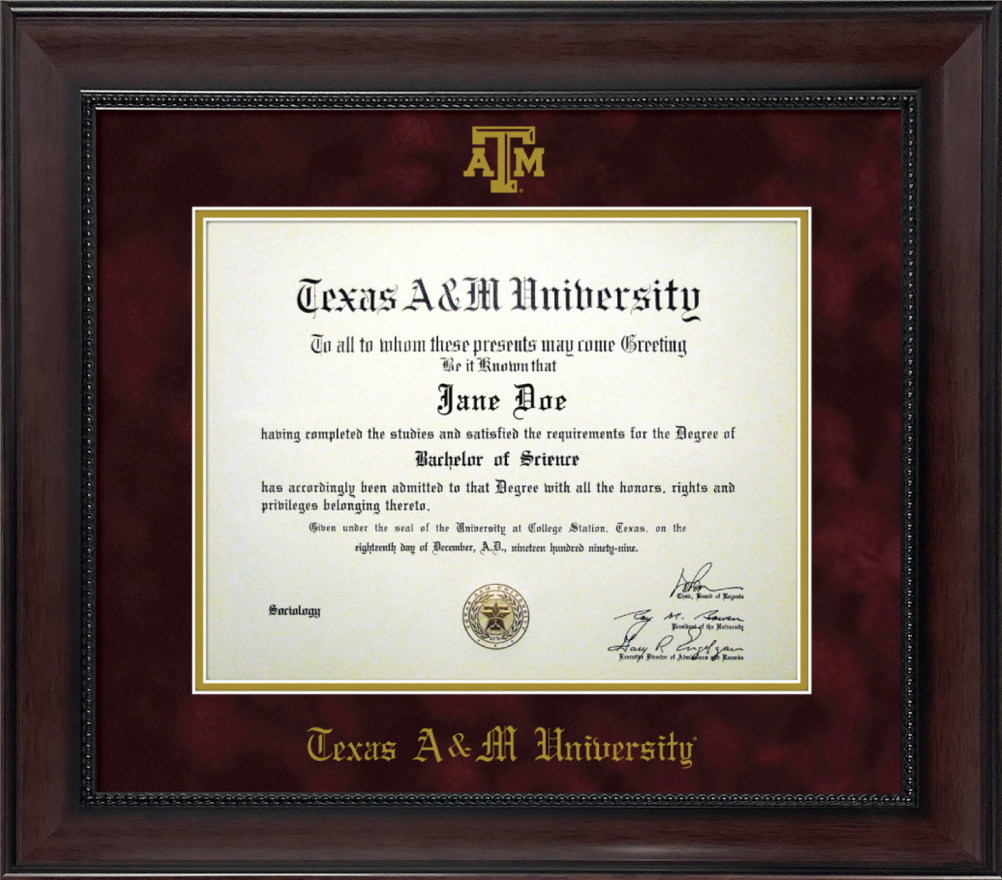 Beaded Dark Mahogany, Maroon Mat, w/ Block ATM - TXAG Store