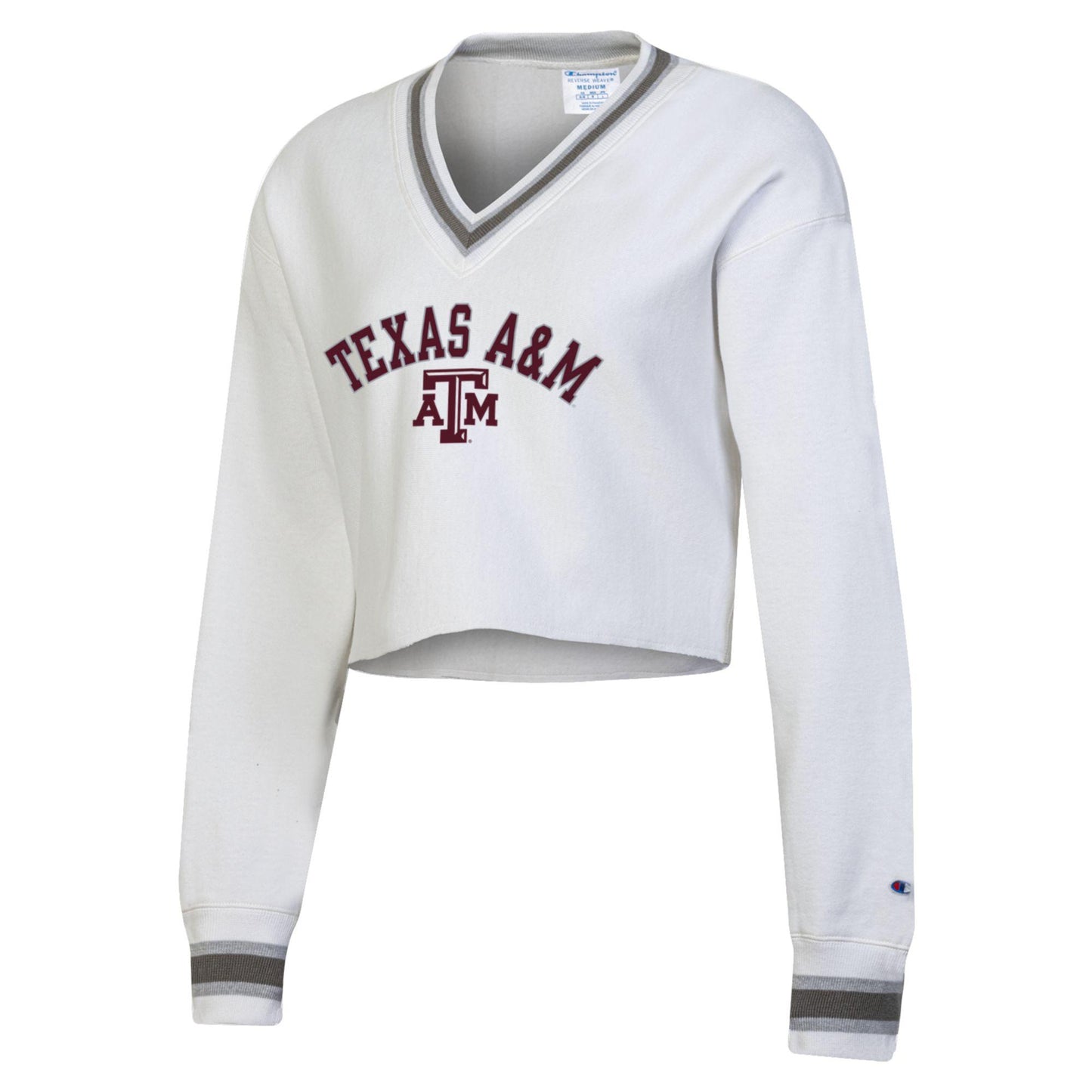 Women's Higher Ed Cropped V-Neck Fleece***