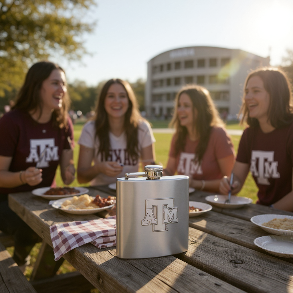 Texas A&M Pewter Flask