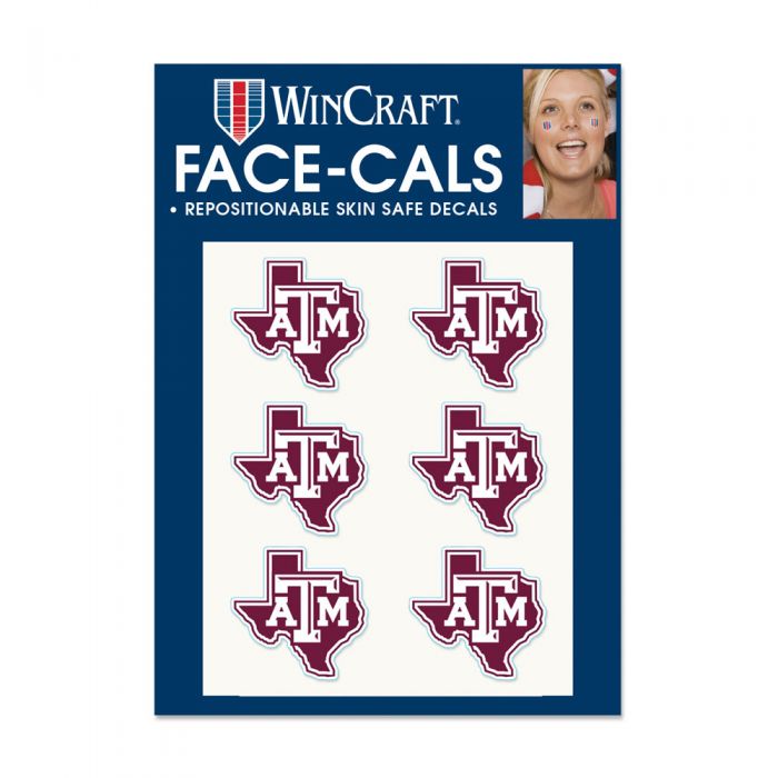 Texas A&M Face Decals - Lone Star - TXAG Store
