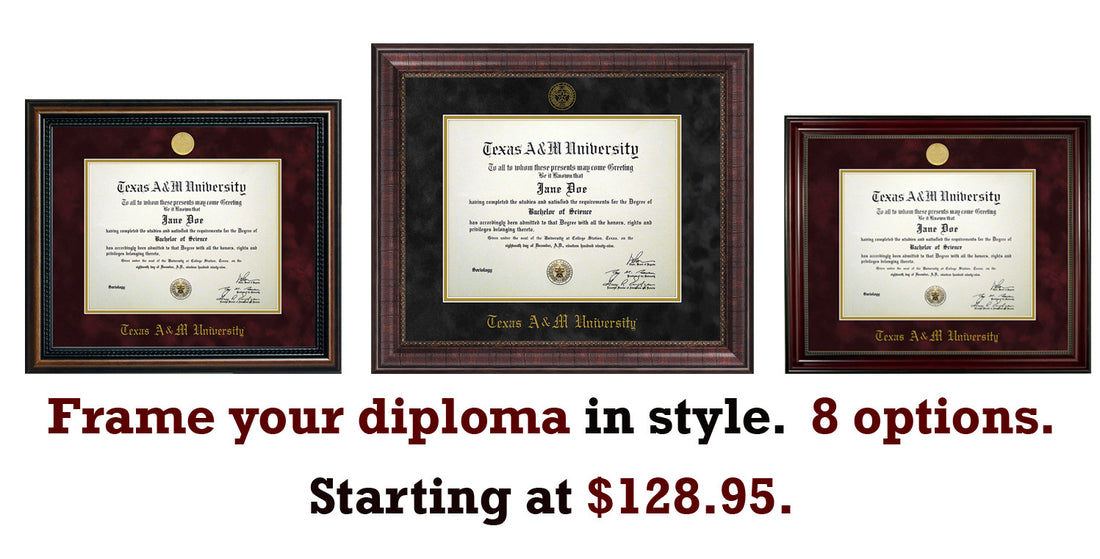 Aggie Grads - Diploma Frame Deal!