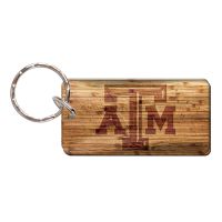 Texas A&M Wood Keychain Rectangle - TXAG Store 