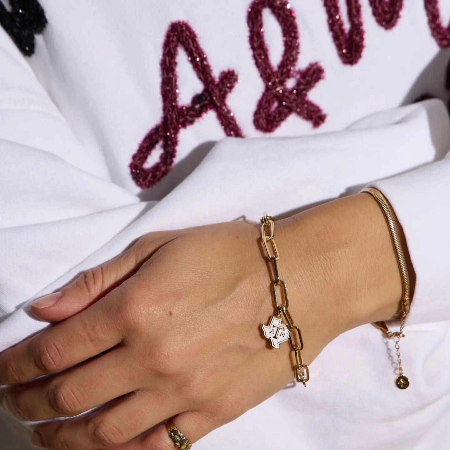Texas A&M Paperclip Bracelet - TXAG Store 