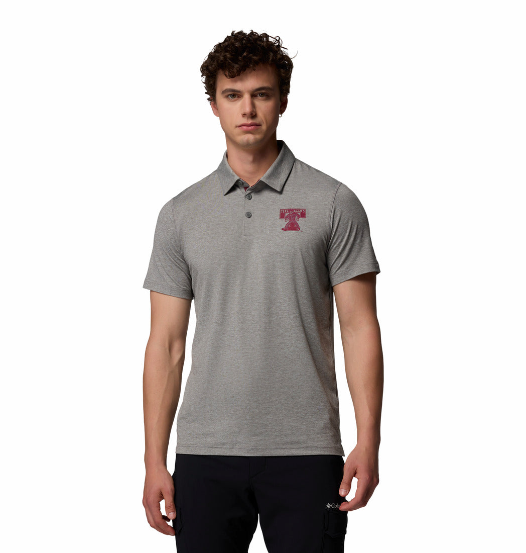 CLG Tech Trail Vault Polo - Heather Grey - TXAG Store 