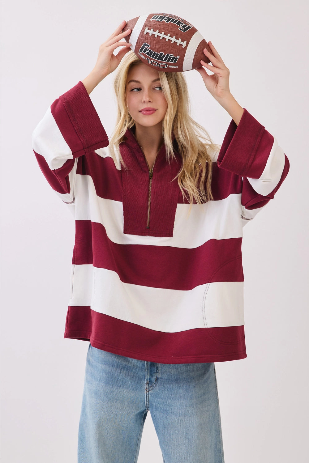 Varsity Striped Pullover