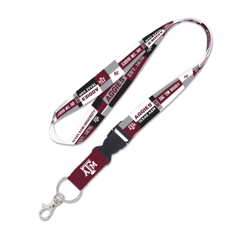 Texas A&M Lanyard - Color Block - 1" - TXAG Store 