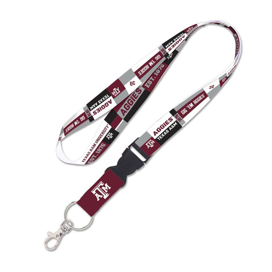 Texas A&M Lanyard - Color Block - 1" - TXAG Store 