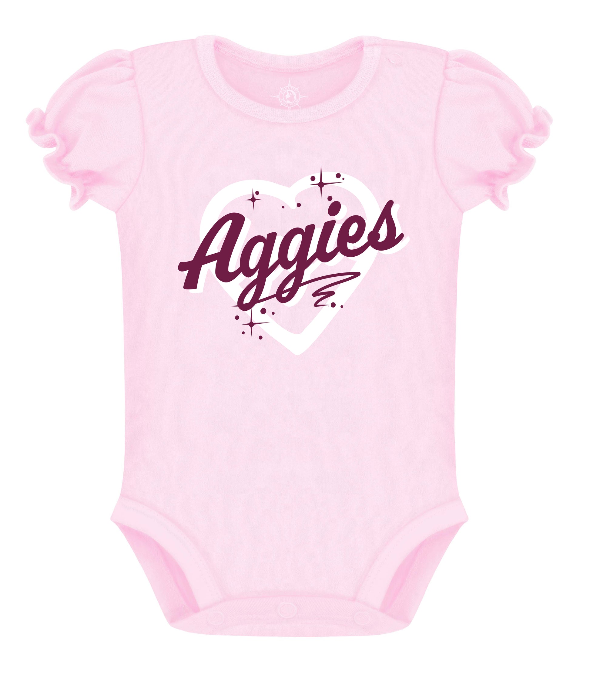 Infant Pink Puff Sleeve Body Suit - TXAG Store 