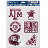 Texas A&M Aggie Multi-Use Fan Pack of Decals