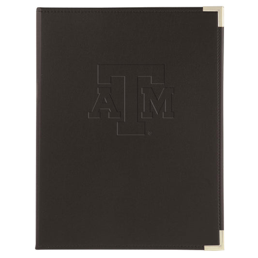 Black Classic Padfolio w/ Silver Corners