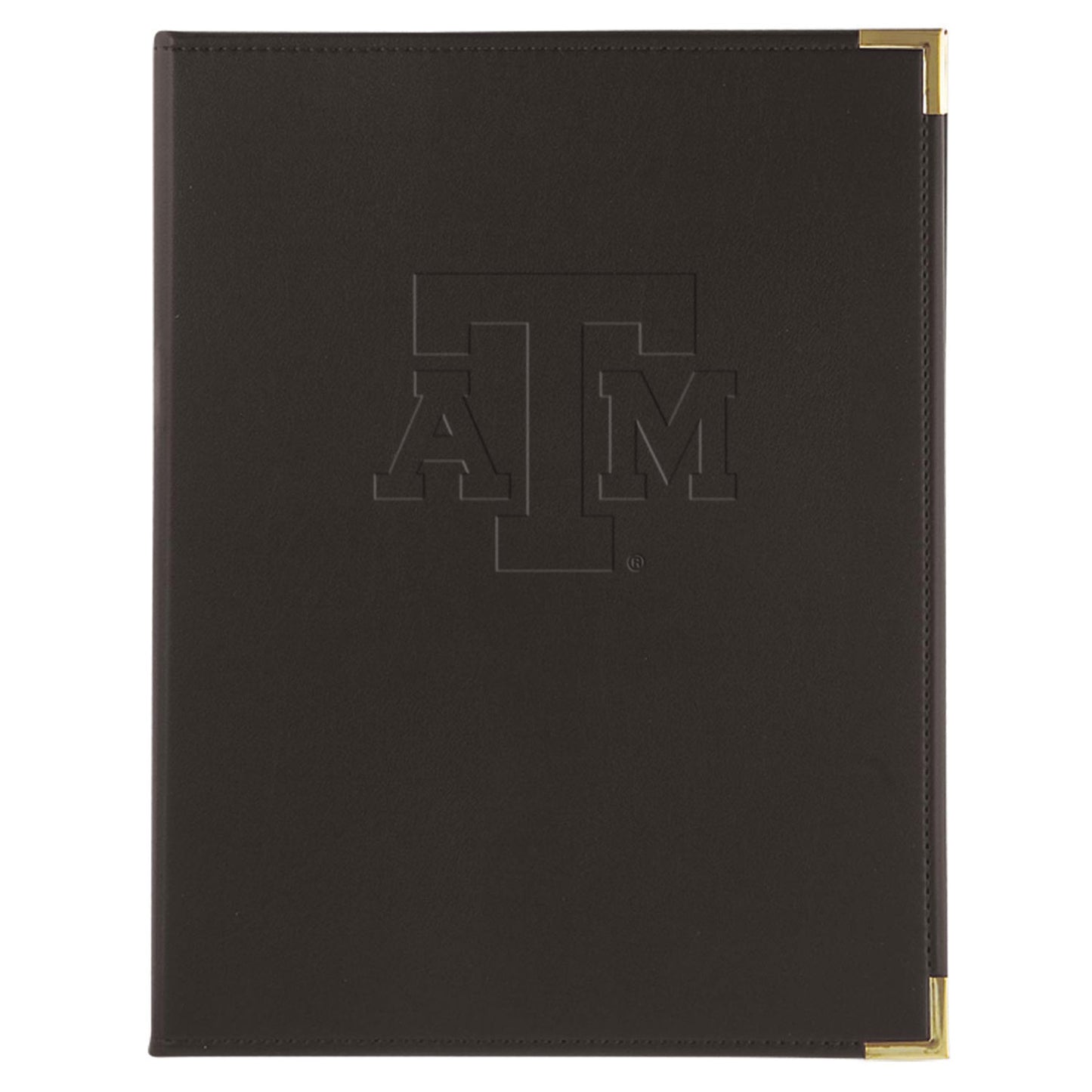 Black Classic Padfolio w/ Gold Corners