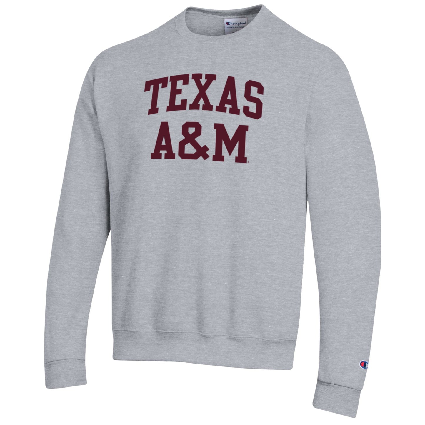 Champion Powerblend Crew - Grey Old School Arch - TXAG Store 