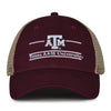 The Game Cap - Maroon/Tan Mesh Bar Cap ATM