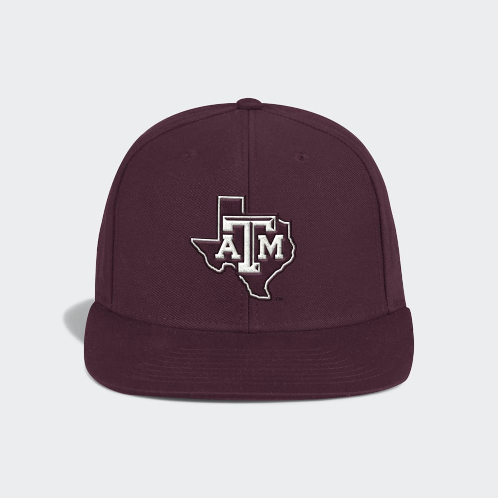 Lonestar Maroon Flat Brim Snapback - TXAG Store 