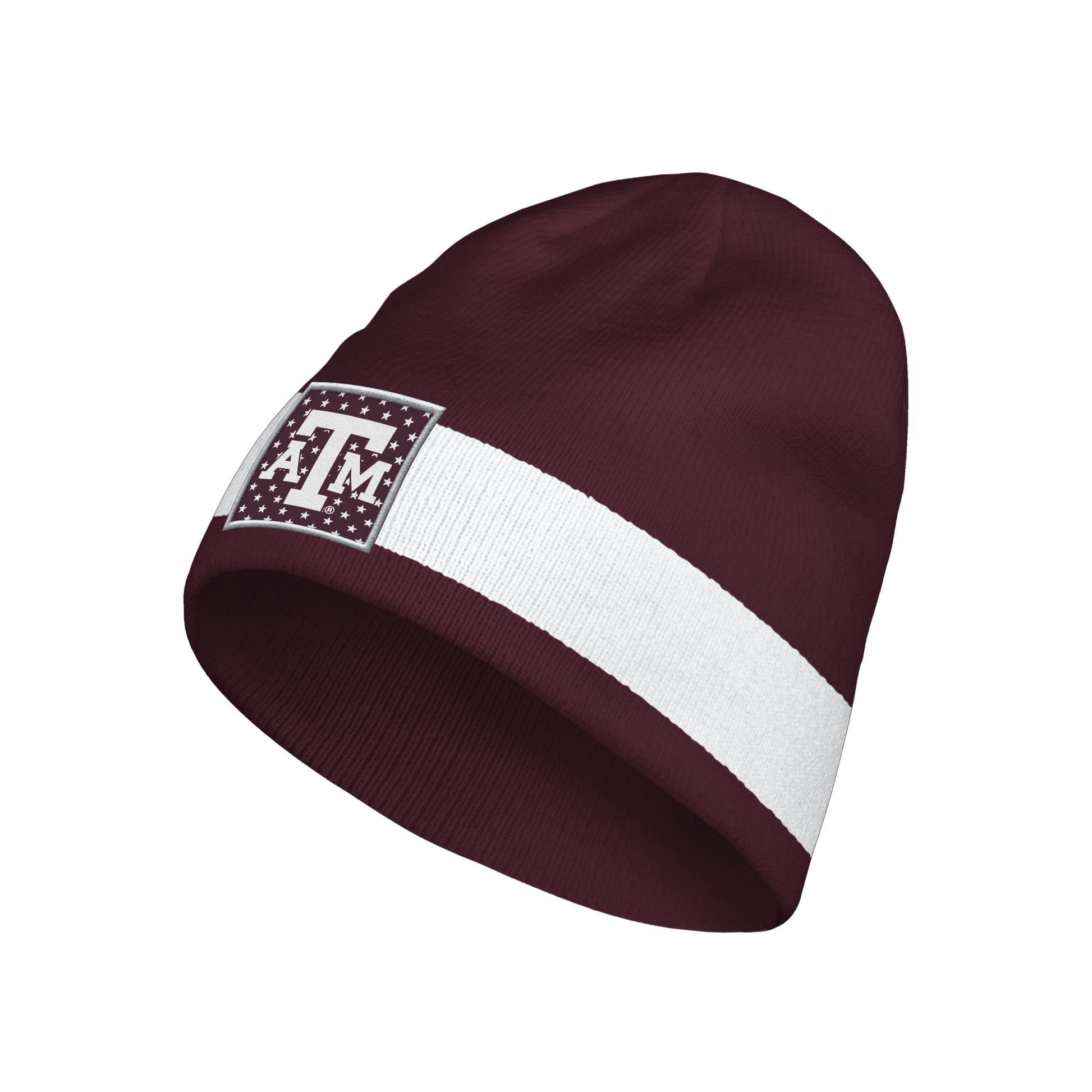Texas A&M Beanie - Maroon w/ White Stripe - TXAG Store 