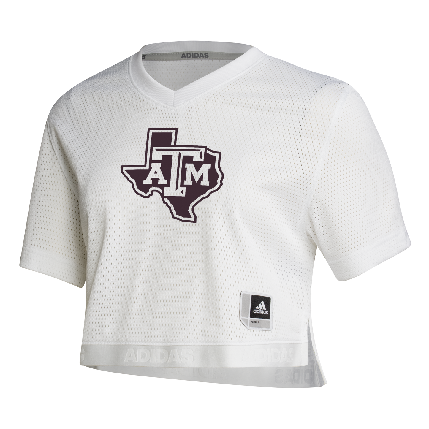 Women's Cropped Jersey - White Lone Star - TXAG Store 