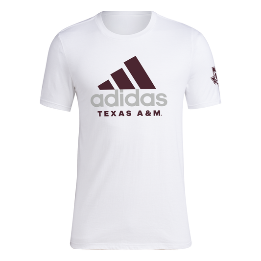 Adidas Logo Texas A&M Tee***