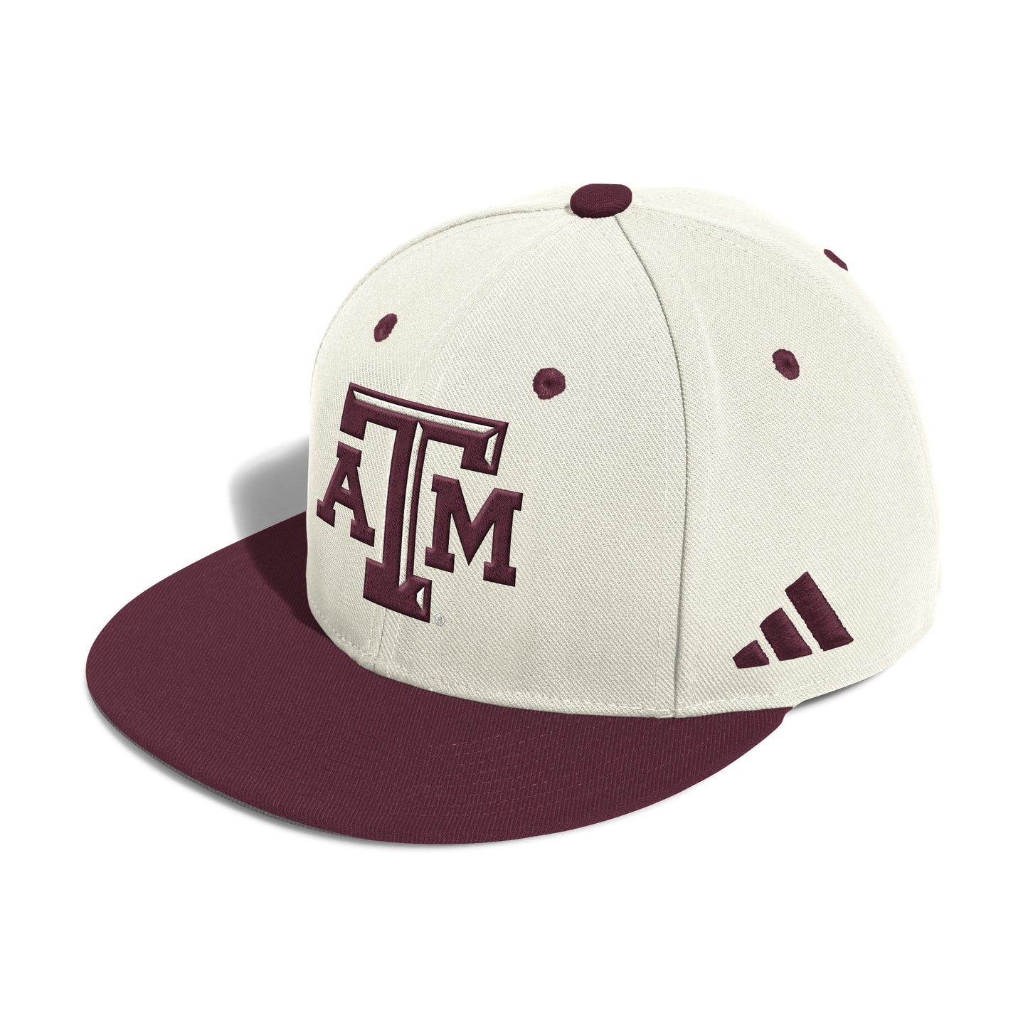 Wool On-Field Fitted Cap -White/Maroon