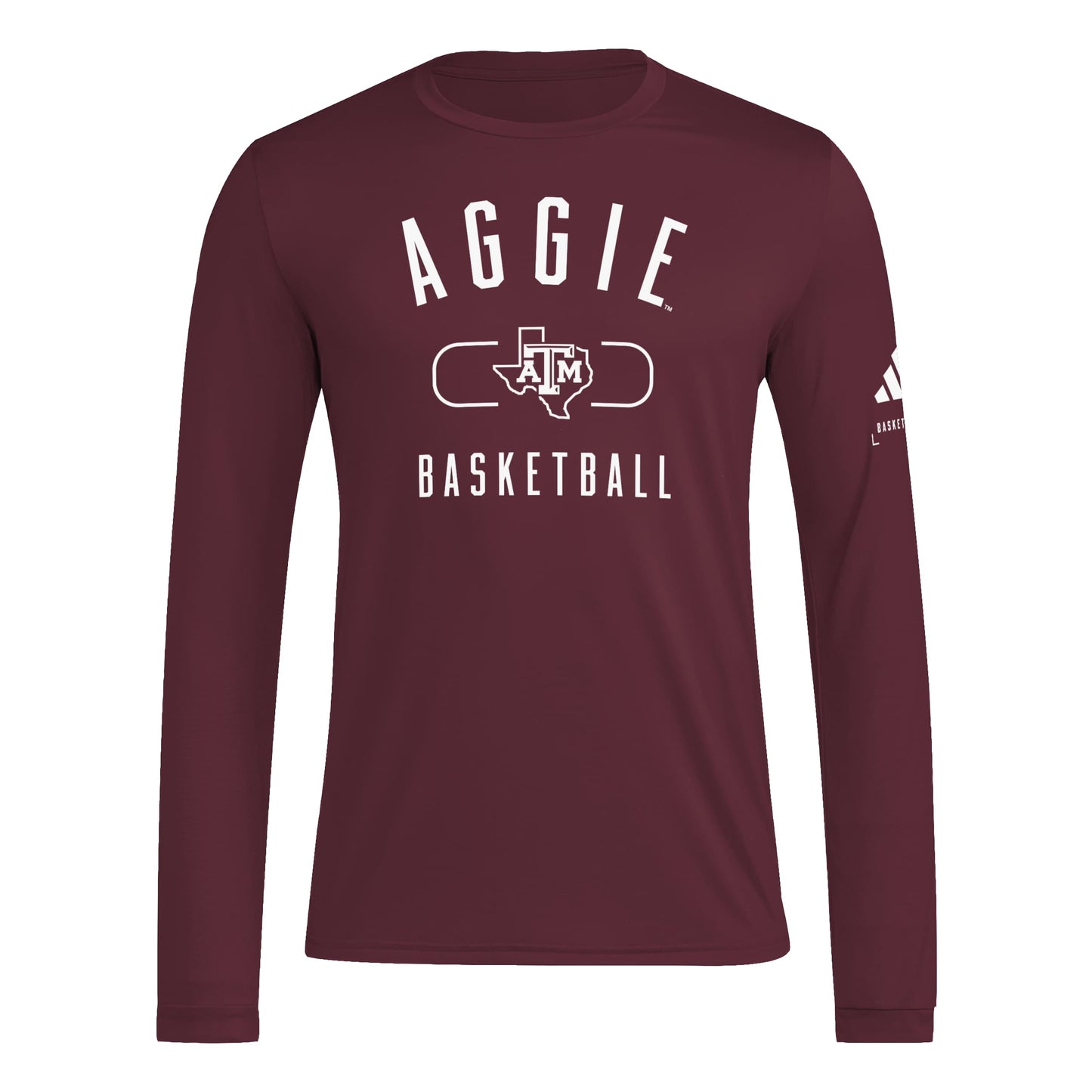 Texas A&M L/S Pre-Game Basketball Tee