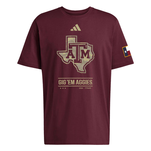 Salute to Service Anniversary Maroon Tee - TXAG Store 