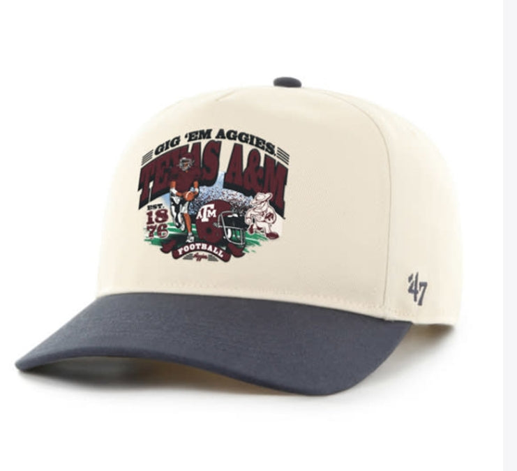 Texas A&M Natural Screen Football Graphic 47 Hitch - TXAG Store 