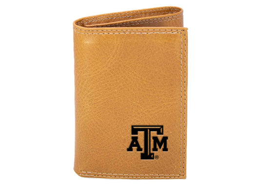 Texas A&M Tan Tri Fold Wallet - TXAG Store 