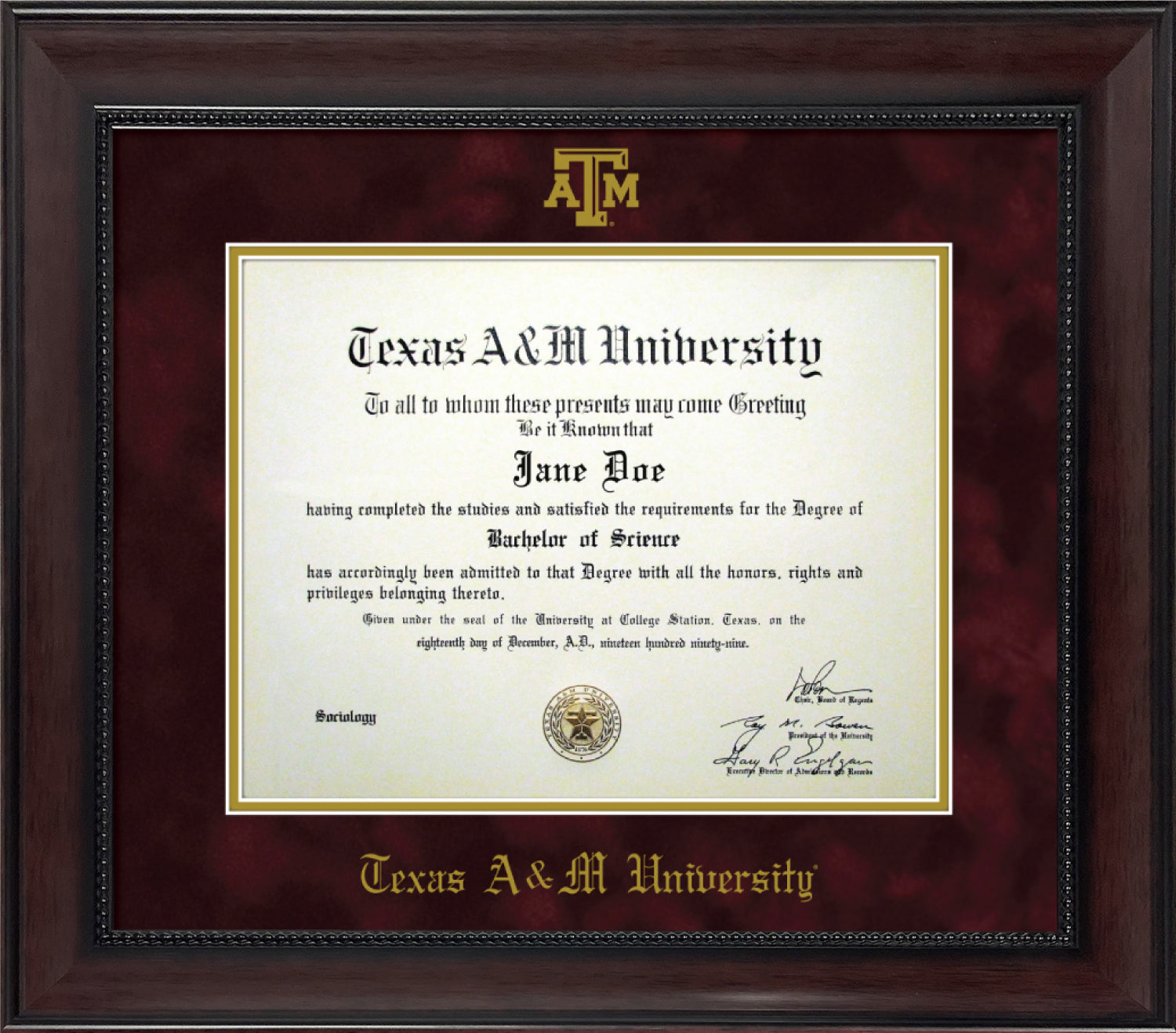 Beaded Dark Mahogany, Maroon Mat, w/ Block ATM - TXAG Store 