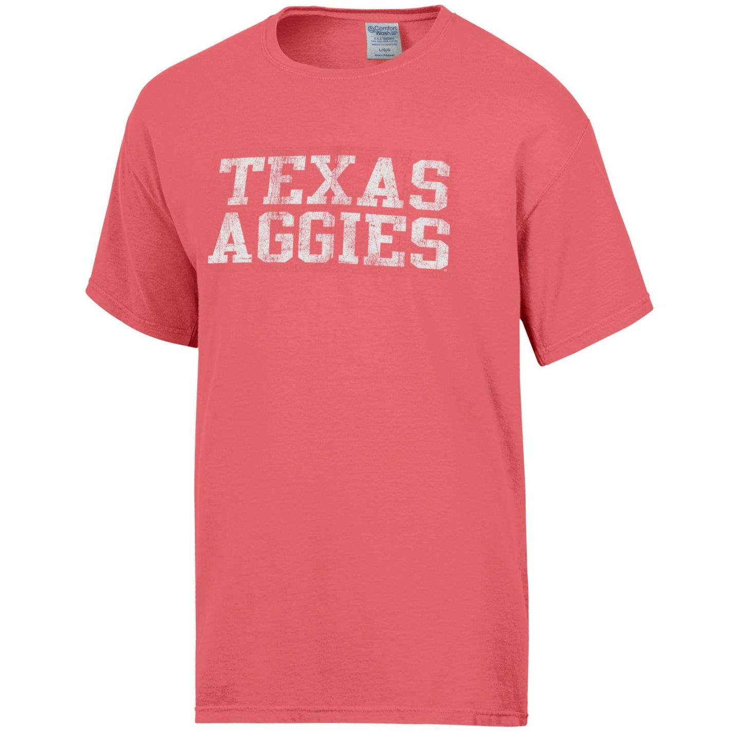 Texas Aggies Comfort Wash Tee - Coral***