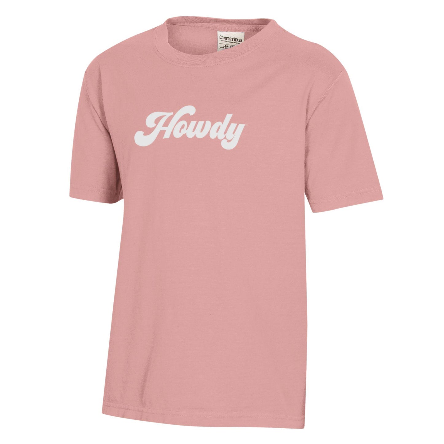 Howdy Youth Tee - Comfort Wash Cotton Candy - TXAG Store 