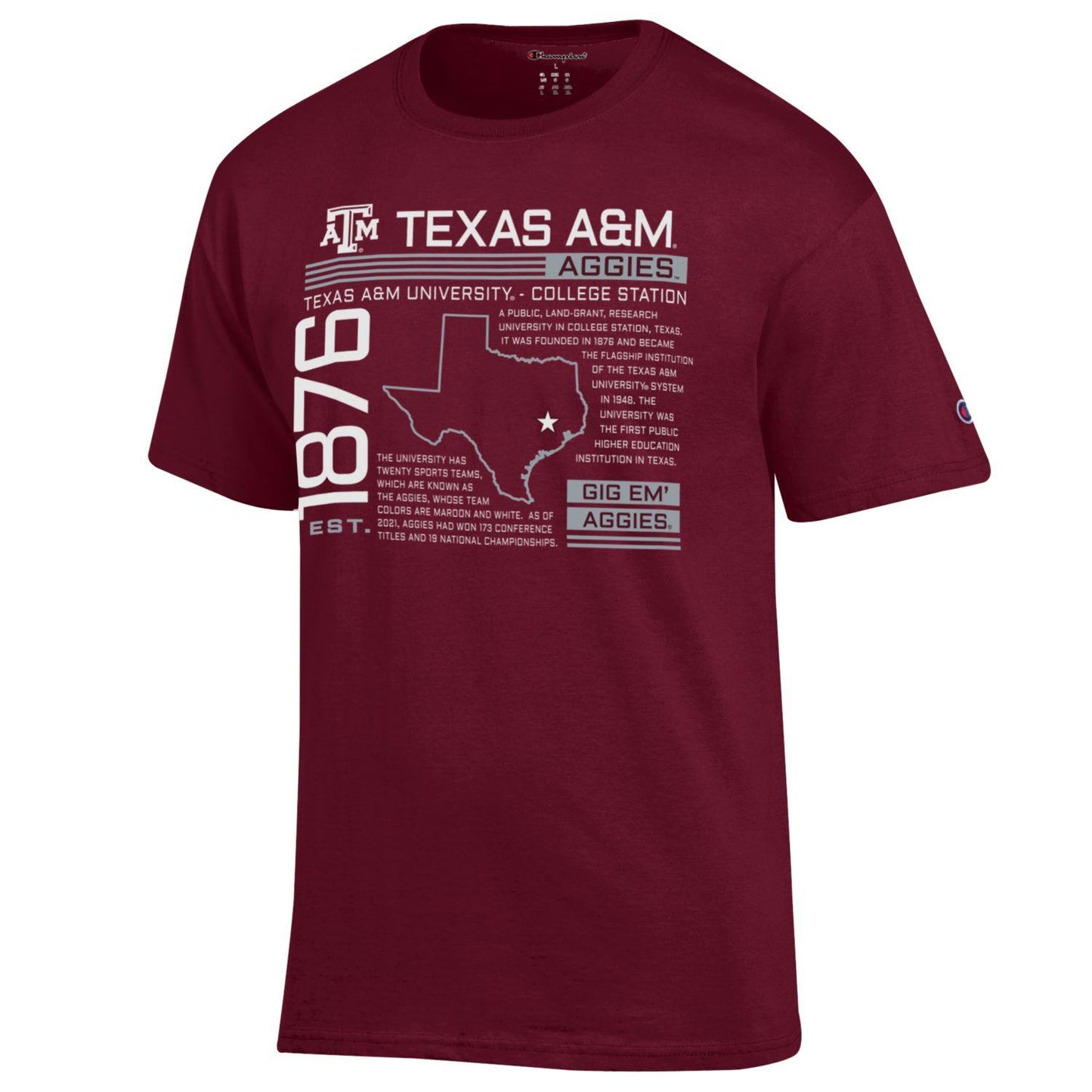 1876 - Texas A&M Description Tee***