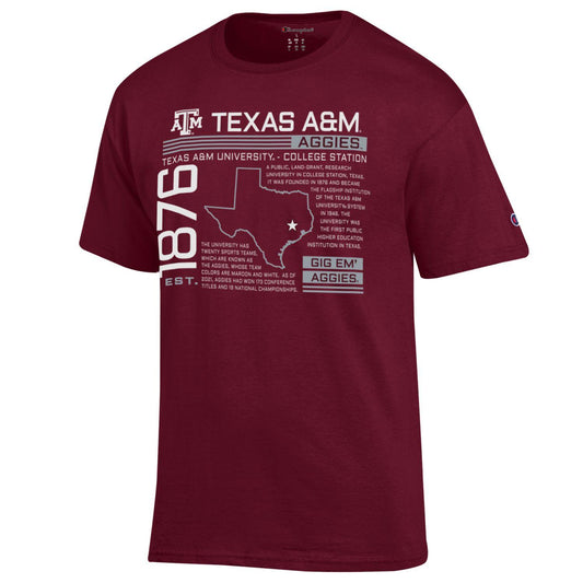 1876 - Texas A&M Description Tee***