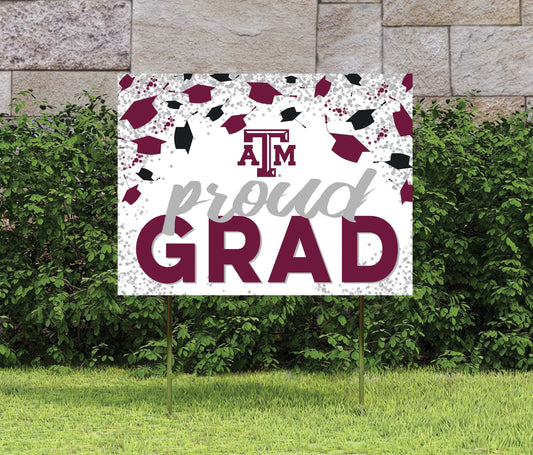 Proud Grad Confetti Design Lawn Sign with ATM