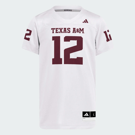 YOUTH - Replica Football Jersey #12 -White - TXAG Store 