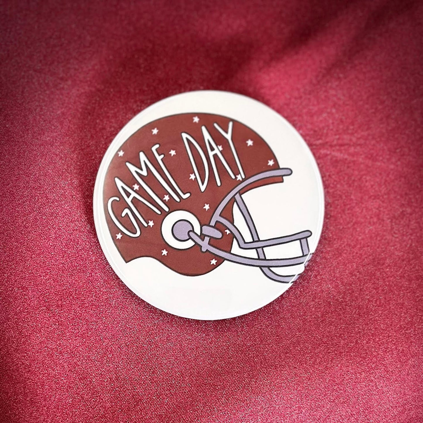 Gameday Button - Gameday Helmet W/ Stars
