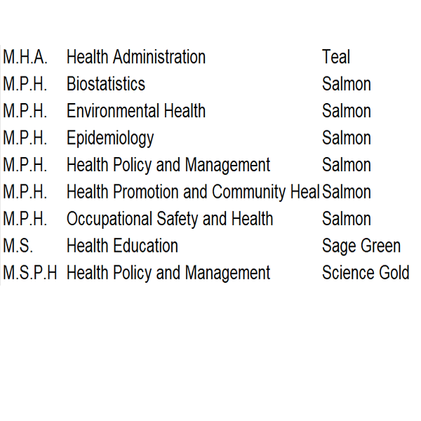 Masters Regalia - School of Public Health (CLPH) - TXAG Store 