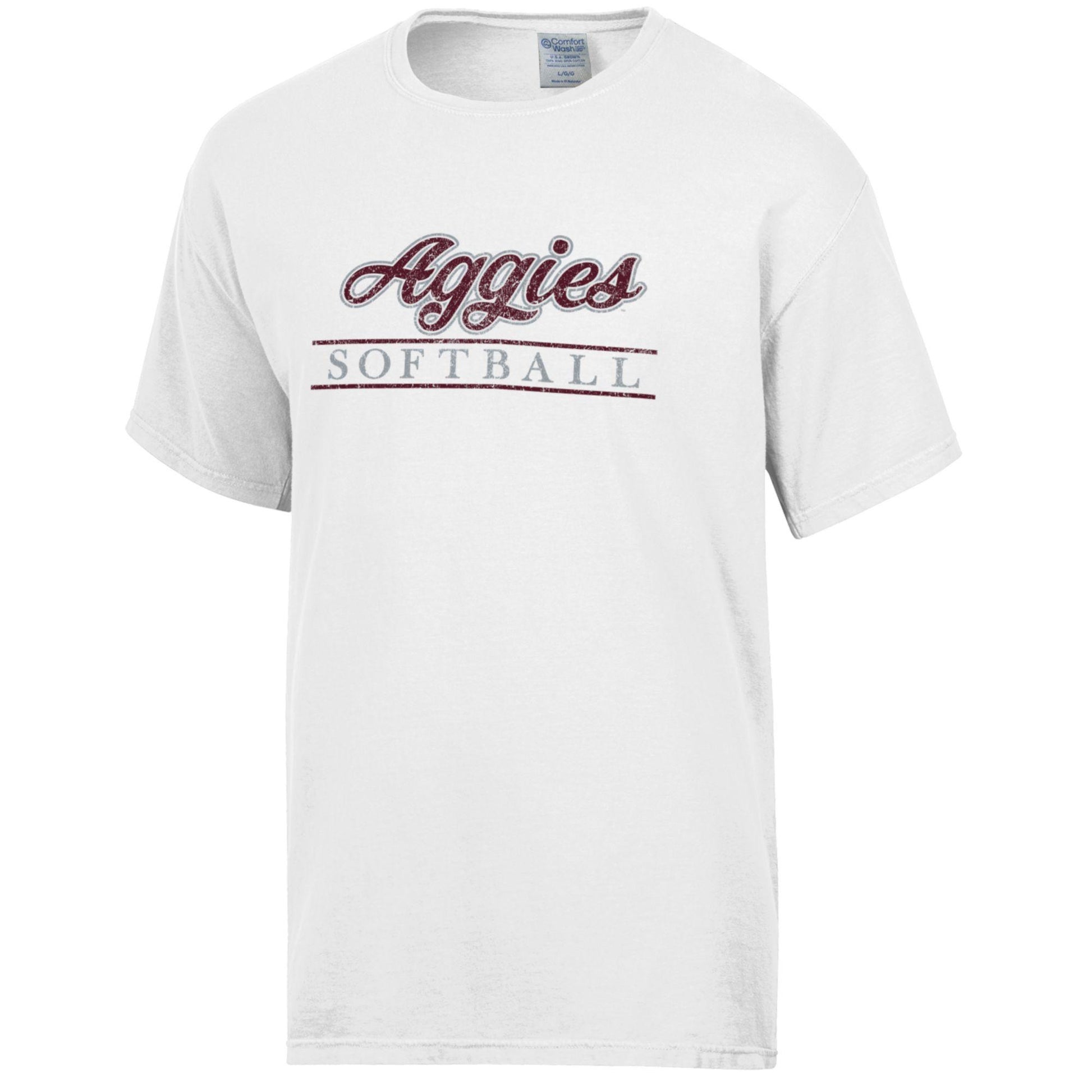 Texas A&M Aggie Softball Tee - Comfort Wash *** - TXAG Store 