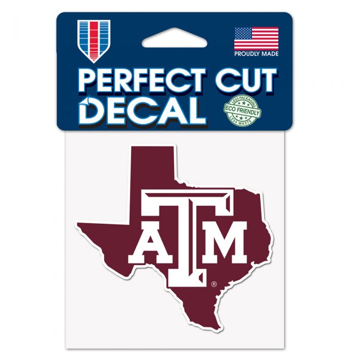 Texas A&M State Shape Perfect Cut Decal - 4x4 - TXAG Store 