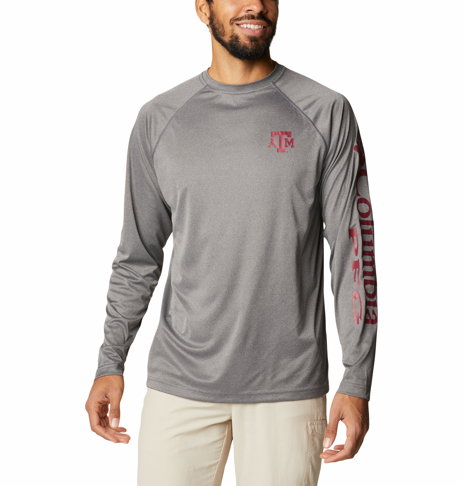 Columbia Charcoal Grey ATM Terminal Tackle Long Sleeved Tee - TXAG Store 