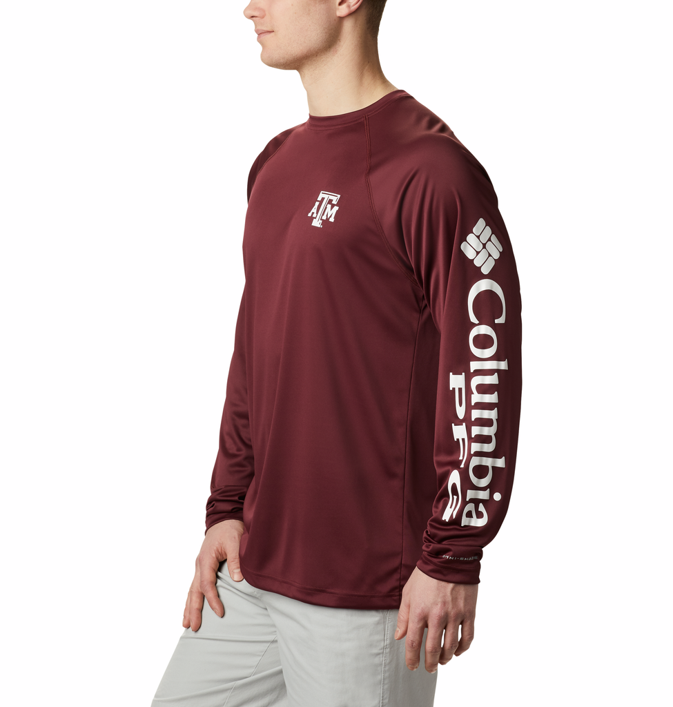 Columbia Maroon ATM Terminal Tackle Long Sleeved Tee