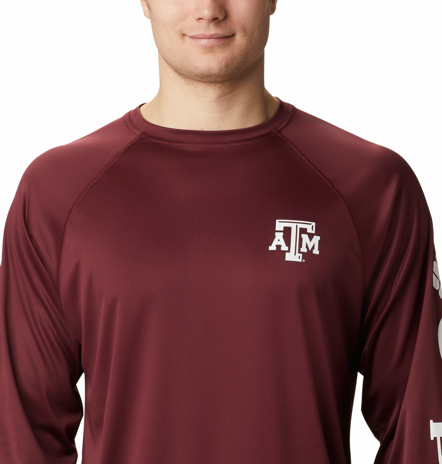 Columbia Maroon ATM Terminal Tackle Long Sleeved Tee - TXAG Store 
