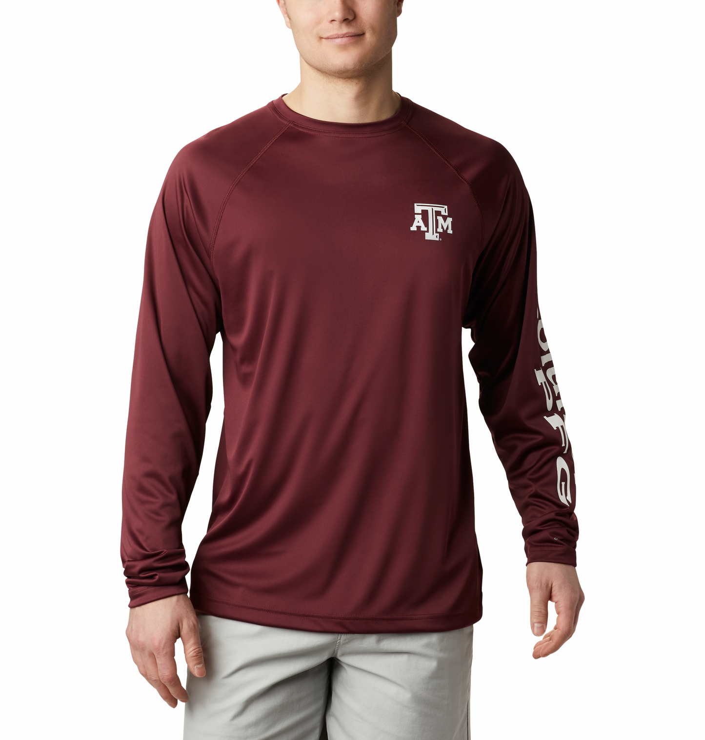 Columbia Maroon ATM Terminal Tackle Long Sleeved Tee - TXAG Store 