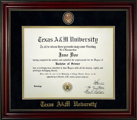 Beaded Cherry, Black Mat, w/ Gold Ring Crest Medallion - TXAG Store 