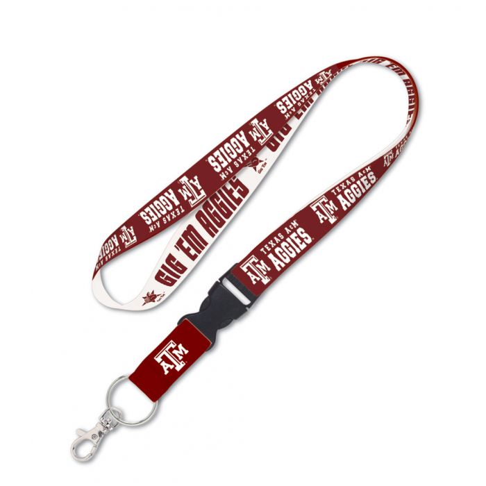 Texas A&M Lanyard w/ Detachable Buckle - 1in. - TXAG Store 