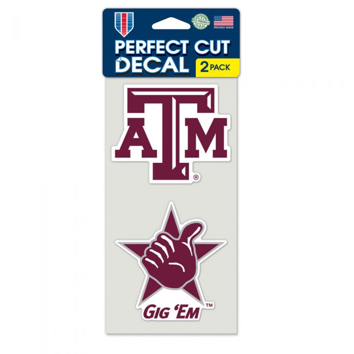 Texas A&M Perfect Cut Decal - Set of 2 - 4"x4" - TXAG Store 