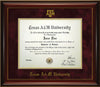 Glossy Mahogany, Maroon Mat, w/ Block ATM - Texas A&M Diploma Frame - TXAG Store