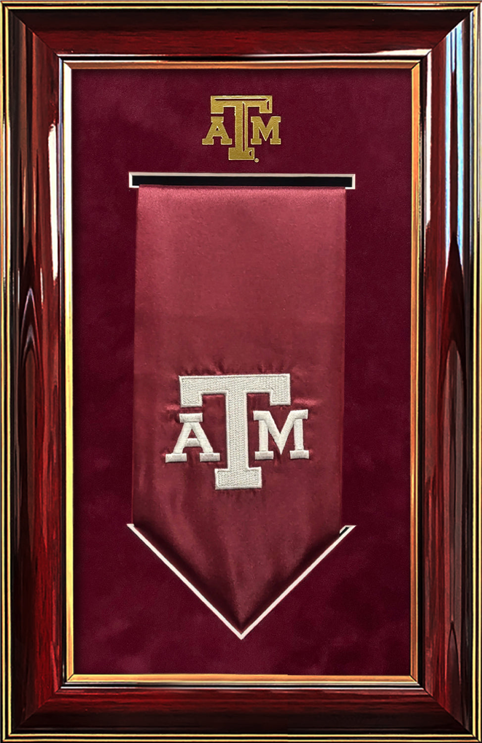 Stole of Gratitude Mahogany Frame- Embossed ATM - TXAG Store 
