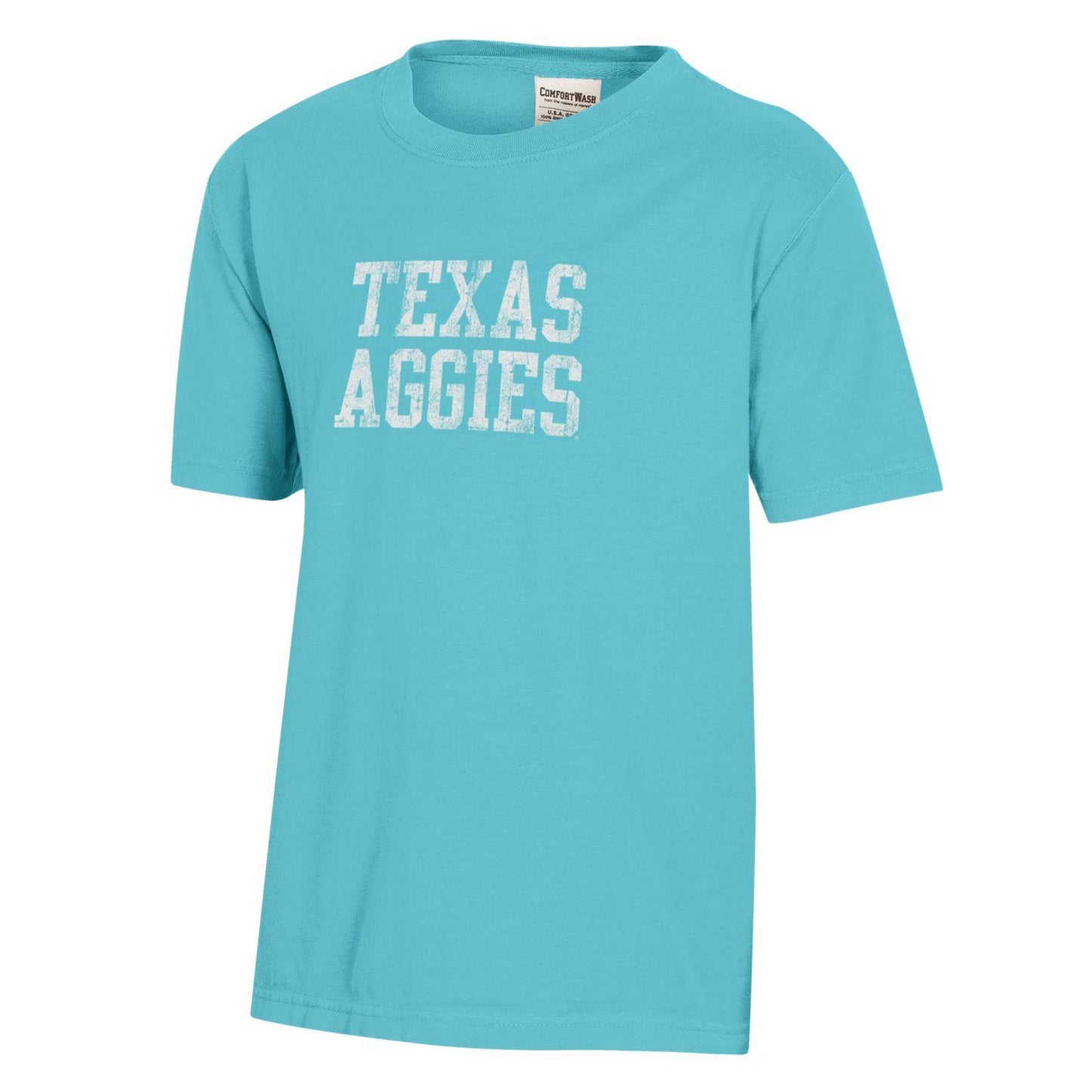 Youth Comfort Wash Texas Aggies Tee - Freshwater - TXAG Store 