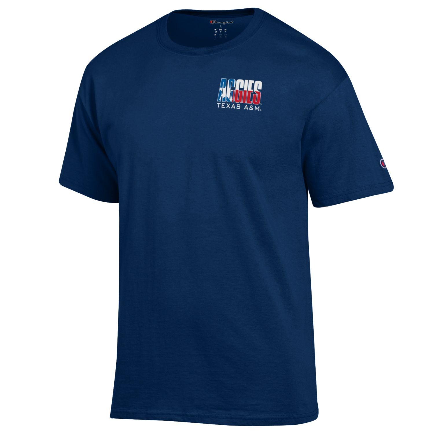 Navy Texas Flag Aggies Tee - TXAG Store 