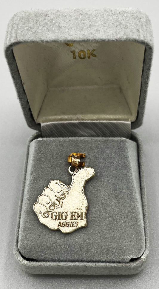 Charm- Gig'em Aggies Thumb  *** - TXAG Store 