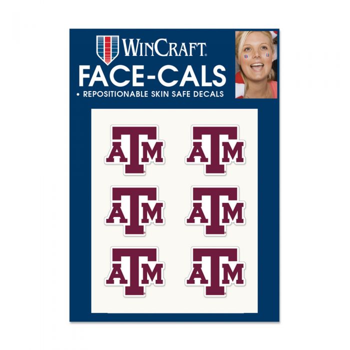 Texas A&M Face Decals - Block ATM - TXAG Store 